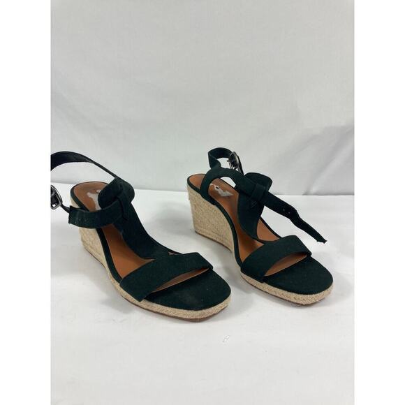 Lucky Brand Millanda Wedge Platform Sandal Black size 9.5 - Picture 2 of 6